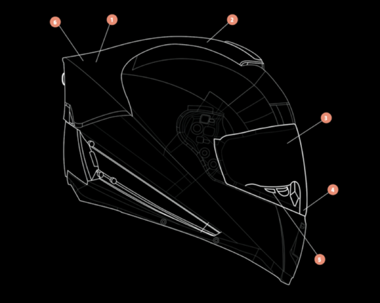 Skully AR-1��Ħ�г���Ϊ֮�����λ�ͷ��